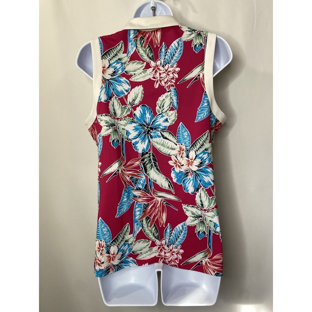 Tommy Bahama Golf Womens Shirt Size Large Tropical Summer Vacation Preppy Beach - Picture 3 of 9